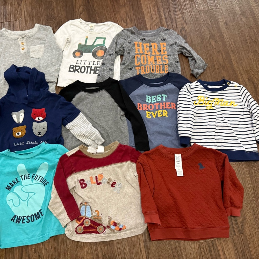 18 month boys long sleeve shirts